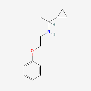 molecular formula C13H19NO B13316204 (1-Cyclopropylethyl)(2-phenoxyethyl)amine 