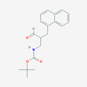 molecular formula C19H23NO3 B13316227 tert-ButylN-[2-(naphthalen-1-ylmethyl)-3-oxopropyl]carbamate 