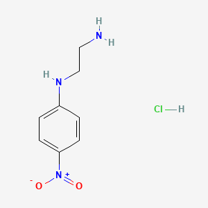 molecular formula C8H12ClN3O2 B13316259 N-(2-aminoethyl)-N-(4-nitrophenyl)amine hydrochloride 