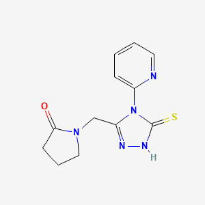 1-[(5-mercapto-4-pyridin-2-yl-4H-1,2,4-triazol-3-yl)methyl]pyrrolidin-2-one