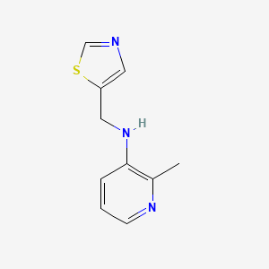 molecular formula C10H11N3S B13316290 2-methyl-N-(1,3-thiazol-5-ylmethyl)pyridin-3-amine 