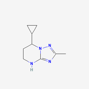 molecular formula C9H14N4 B13316296 7-Cyclopropyl-2-methyl-4H,5H,6H,7H-[1,2,4]triazolo[1,5-a]pyrimidine 