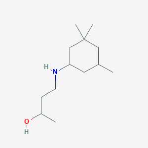 molecular formula C13H27NO B13316352 4-[(3,3,5-Trimethylcyclohexyl)amino]butan-2-ol 