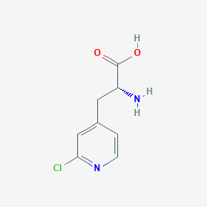 molecular formula C8H9ClN2O2 B13316363 (2R)-2-Amino-3-(2-chloropyridin-4-YL)propanoic acid 