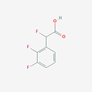 molecular formula C8H5F3O2 B13316409 2-(2,3-Difluorophenyl)-2-fluoroacetic acid 