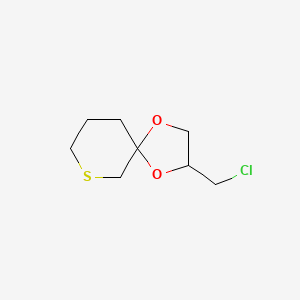 molecular formula C8H13ClO2S B13316502 2-(Chloromethyl)-1,4-dioxa-7-thiaspiro[4.5]decane 