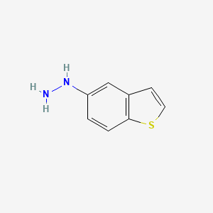 molecular formula C8H8N2S B13316512 1-Benzothiophen-5-ylhydrazine 