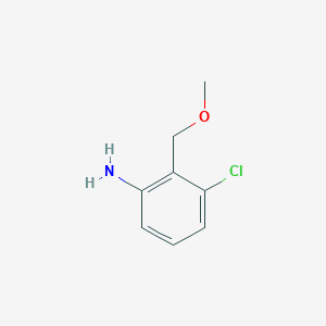 molecular formula C8H10ClNO B13316592 3-Chloro-2-(methoxymethyl)aniline 