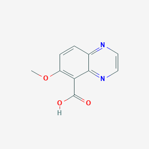 molecular formula C10H8N2O3 B13316711 6-Methoxyquinoxaline-5-carboxylic acid CAS No. 1499155-64-4