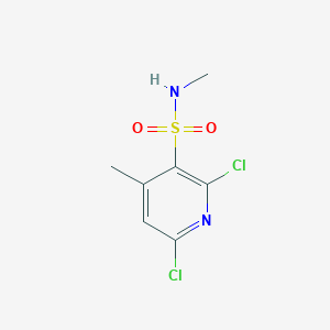 molecular formula C7H8Cl2N2O2S B13316727 2,6-Dichloro-N,4-dimethylpyridine-3-sulfonamide 