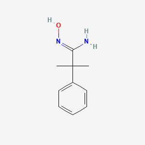 molecular formula C10H14N2O B13316744 N'-hydroxy-2-methyl-2-phenylpropanimidamide 