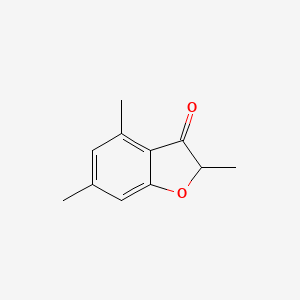 molecular formula C11H12O2 B13316751 2,4,6-Trimethyl-2,3-dihydro-1-benzofuran-3-one 