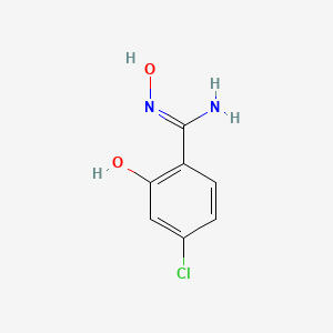 molecular formula C7H7ClN2O2 B13316769 4-Chloro-N',2-dihydroxybenzene-1-carboximidamide 