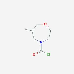 6-Methyl-1,4-oxazepane-4-carbonyl chloride