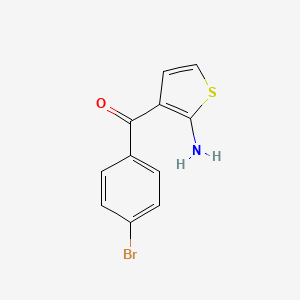 molecular formula C11H8BrNOS B1331680 2-氨基-3-(4-溴苯甲酰)噻吩 CAS No. 399043-24-4