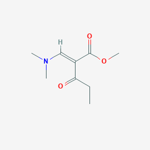 molecular formula C9H15NO3 B13316803 Methyl2-[(dimethylamino)methylidene]-3-oxopentanoate 