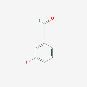 molecular formula C10H11FO B13316812 2-(3-Fluorophenyl)-2-methylpropanal 