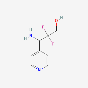 3-Amino-2,2-difluoro-3-(pyridin-4-YL)propan-1-OL