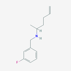 molecular formula C13H18FN B13316848 [(3-Fluorophenyl)methyl](hex-5-en-2-yl)amine 