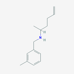 molecular formula C14H21N B13316851 (Hex-5-en-2-yl)[(3-methylphenyl)methyl]amine 