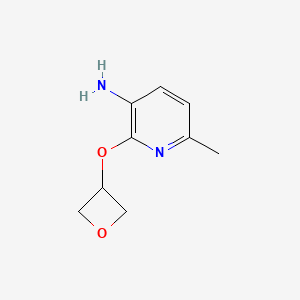 molecular formula C9H12N2O2 B13316866 6-Methyl-2-(oxetan-3-yloxy)pyridin-3-amine 