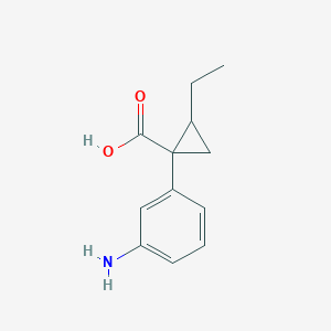 1-(3-Aminophenyl)-2-ethylcyclopropane-1-carboxylic acid