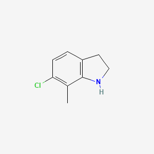 molecular formula C9H10ClN B13316883 6-chloro-7-methyl-2,3-dihydro-1H-indole 