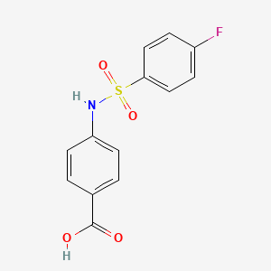 molecular formula C13H10FNO4S B1331689 4-(4-氟苯磺酰氨基)苯甲酸 CAS No. 392313-12-1