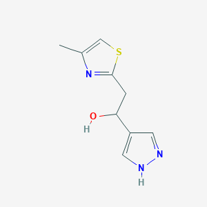 2-(4-Methyl-1,3-thiazol-2-yl)-1-(1H-pyrazol-4-yl)ethan-1-ol