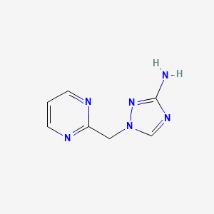 molecular formula C7H8N6 B13316898 1-(Pyrimidin-2-ylmethyl)-1H-1,2,4-triazol-3-amine 