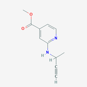 molecular formula C11H12N2O2 B13316912 Methyl 2-[(but-3-yn-2-yl)amino]pyridine-4-carboxylate 