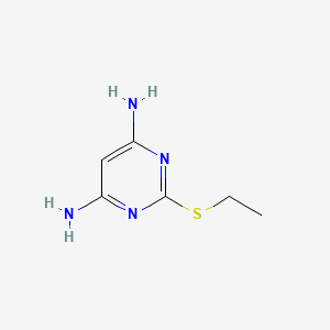 molecular formula C6H10N4S B1331693 2-(乙硫基)嘧啶-4,6-二胺 CAS No. 23994-93-6