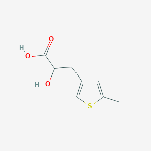 molecular formula C8H10O3S B13316934 2-Hydroxy-3-(5-methylthiophen-3-yl)propanoic acid 