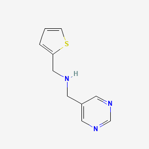 molecular formula C10H11N3S B13316942 (Pyrimidin-5-ylmethyl)(thiophen-2-ylmethyl)amine 