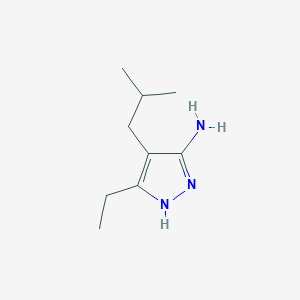 3-ethyl-4-(2-methylpropyl)-1H-pyrazol-5-amine