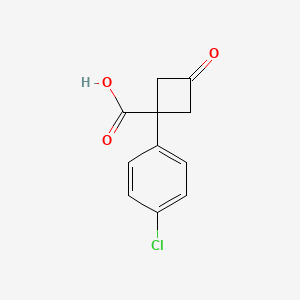 1-(4-Chlorophenyl)-3-oxocyclobutane-1-carboxylic acid