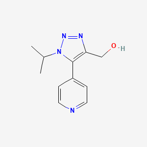 molecular formula C11H14N4O B13317007 [1-(Propan-2-yl)-5-(pyridin-4-yl)-1H-1,2,3-triazol-4-yl]methanol 