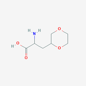 2-Amino-3-(1,4-dioxan-2-yl)propanoic acid