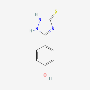 molecular formula C8H7N3OS B1331703 4-(5-sulfanyl-4H-1,2,4-triazol-3-yl)phenol CAS No. 3414-96-8