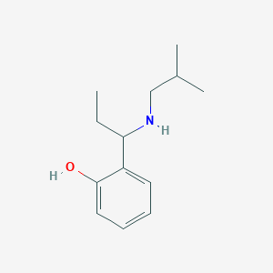 molecular formula C13H21NO B13317034 2-{1-[(2-Methylpropyl)amino]propyl}phenol 