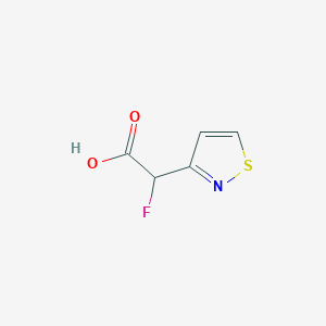 molecular formula C5H4FNO2S B13317043 2-Fluoro-2-(1,2-thiazol-3-yl)acetic acid 