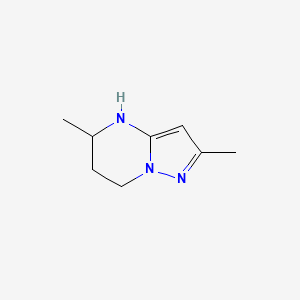 molecular formula C8H13N3 B13317057 2,5-dimethyl-4H,5H,6H,7H-pyrazolo[1,5-a]pyrimidine 