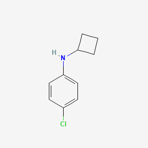 molecular formula C10H12ClN B13317070 4-chloro-N-cyclobutylaniline 