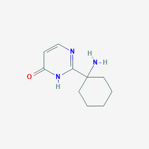 molecular formula C10H15N3O B13317072 2-(1-aminocyclohexyl)-1H-pyrimidin-6-one 