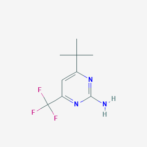 molecular formula C9H12F3N3 B1331708 4-叔丁基-6-(三氟甲基)嘧啶-2-胺 CAS No. 238742-83-1