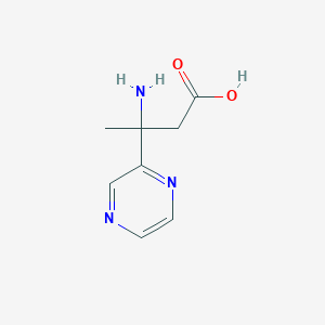 3-Amino-3-(pyrazin-2-yl)butanoic acid