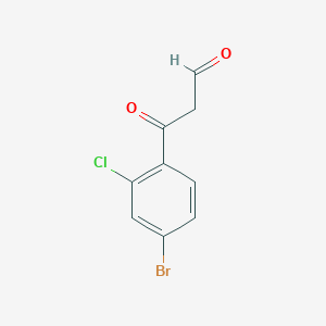 molecular formula C9H6BrClO2 B13317100 3-(4-Bromo-2-chlorophenyl)-3-oxopropanal 