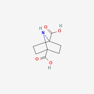 molecular formula C8H11NO4 B13317114 7-Azabicyclo[2.2.1]heptane-1,4-dicarboxylic acid 