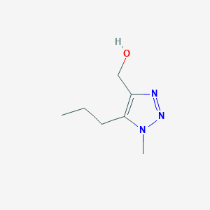 molecular formula C7H13N3O B13317135 (1-Methyl-5-propyl-1H-1,2,3-triazol-4-yl)methanol 