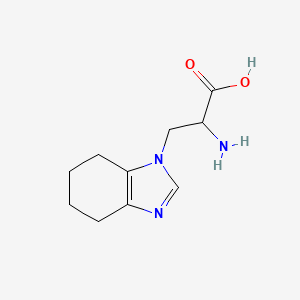 molecular formula C10H15N3O2 B13317178 2-amino-3-(4,5,6,7-tetrahydro-1H-1,3-benzodiazol-1-yl)propanoic acid 